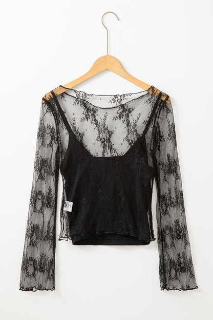 Lace Longsleeve with Built In Tank