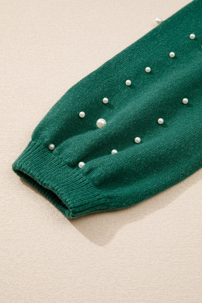 Green Pearled Sweater