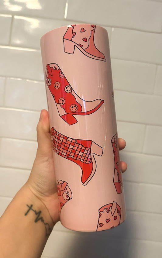 Pink Boots Tumbler